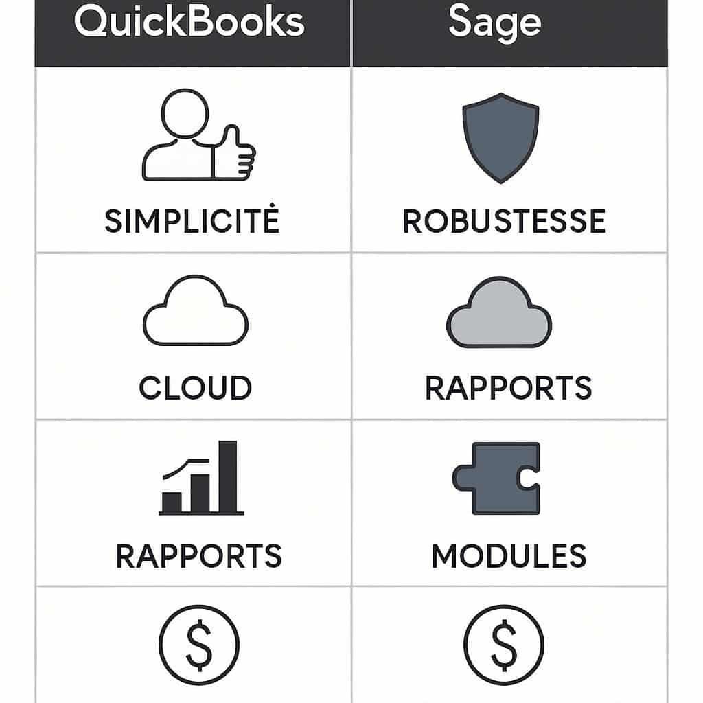 Découvrez quel logiciel de comptabilité choisir en 2026 entre Quickbooks et Sage pour optimiser la gestion financière de votre entreprise.